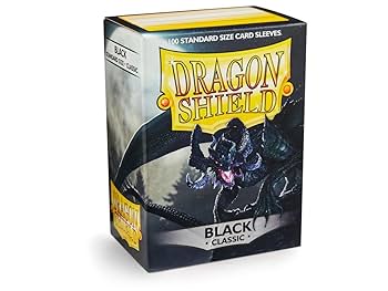 サプライ・アクセサリ・グッズ Dragon Shield 100 Outer Sleeves Black Amazon.com: 10 Packs Dragon Shield Classic Black Standard